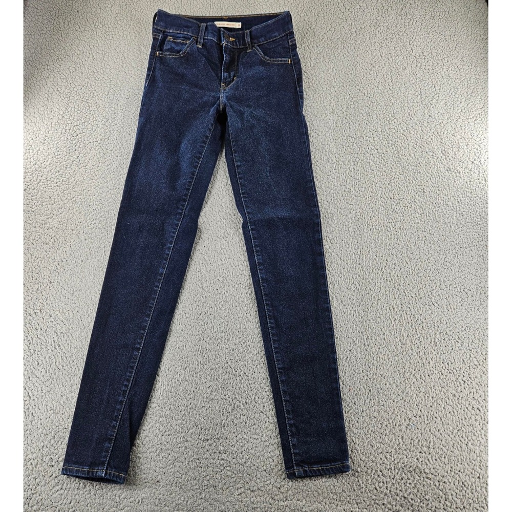 Levis Premium 720‎ High Rise Super Skinny Jeans Womens 26 Blue Stretch Dark Wash